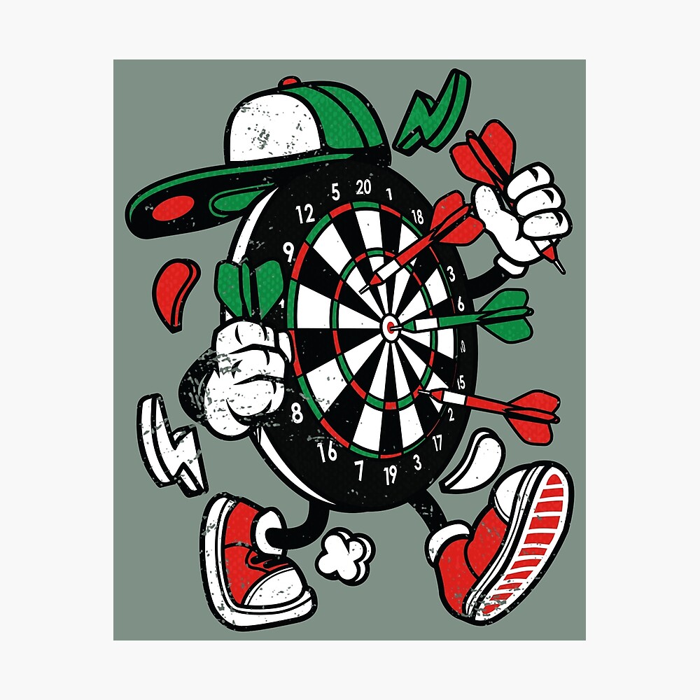 Retro Darts Game Cartoon Retro Darts Game Cartoon