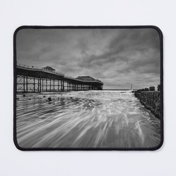 Item preview, Cromer Pier Under Cloudy Sky Monochrome designed and sold by dp-images.