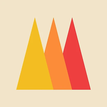 Artwork thumbnail, Three Colorful Triangles by MoaaStore