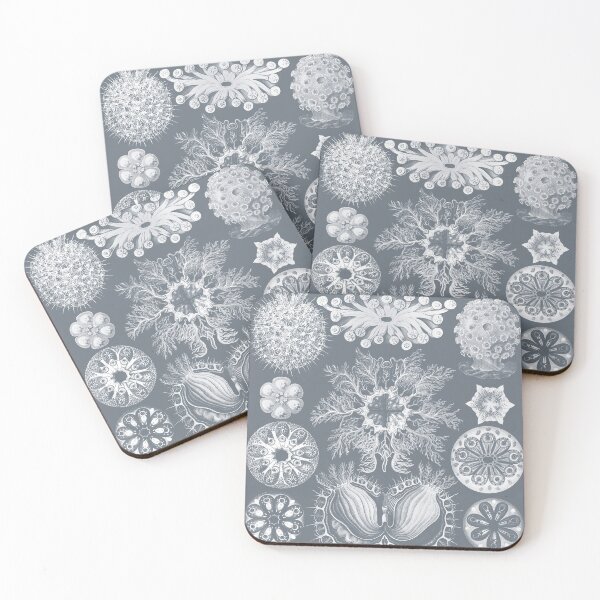 Item preview, MicroNature no 65, a delicate white pattern on light grey.  designed and sold by Point-Of-DD.