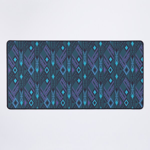 Soft Dark Bluez Tribal Desk Mat