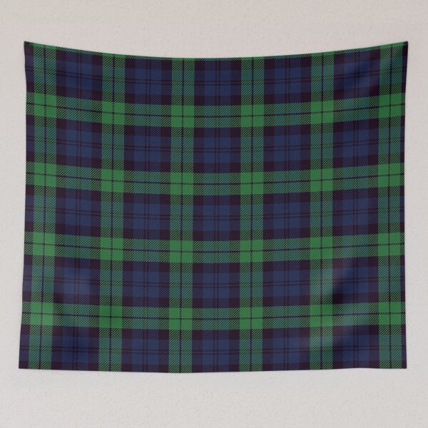 Item preview, Black Watch Blue Green and Black Plaid Scottish Military Tartan High Res 300 DPI designed and sold by MarikaJohnson.