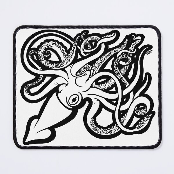 Item preview, Giant Squid Architeuthis Black Outline designed and sold by RJKpoyp.