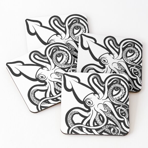 Item preview, Giant Squid Architeuthis Black Outline designed and sold by RJKpoyp.