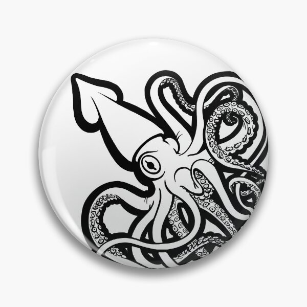 Item preview, Giant Squid Architeuthis Black Outline designed and sold by RJKpoyp.