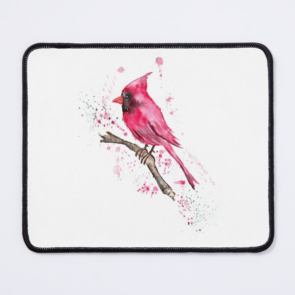 Item preview, Red Cardinal on branch designed and sold by Rosaliartbook.