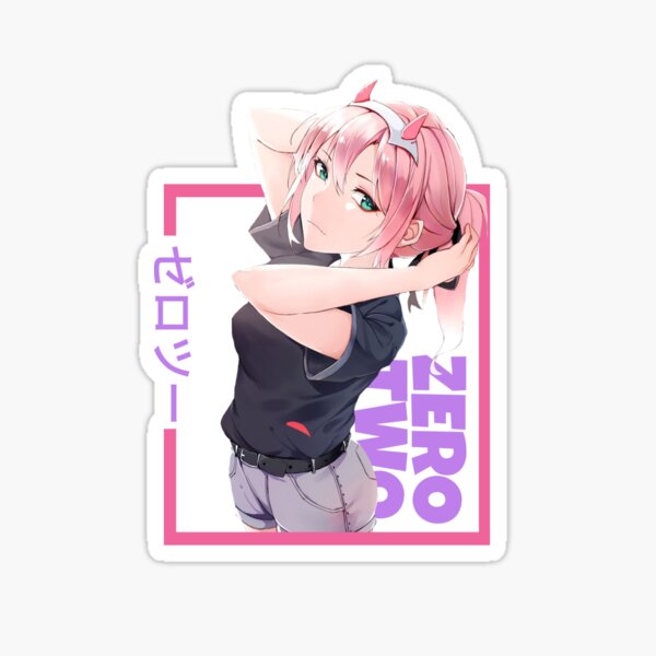 Zero Two Lollipop2 Darling in the Franxx Weatherproof Anime Sticker 6 Car  Decal