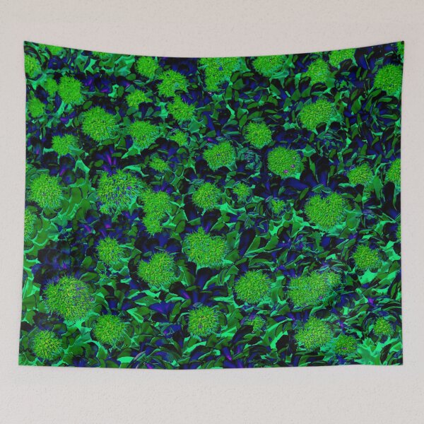 Item preview, Futuristic Green and Blue Floral Motives designed and sold by IraNiva.