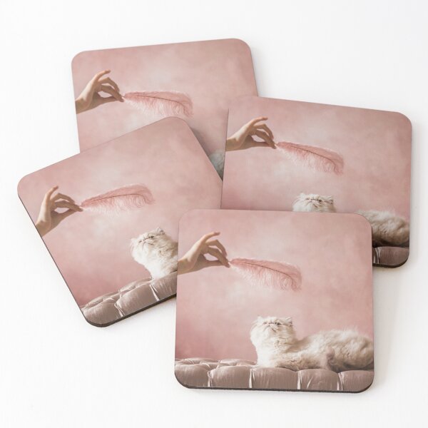 Item preview, Silver Persian kitten 5 months old plays with a pink feather  designed and sold by Evgeniia Biriukova.