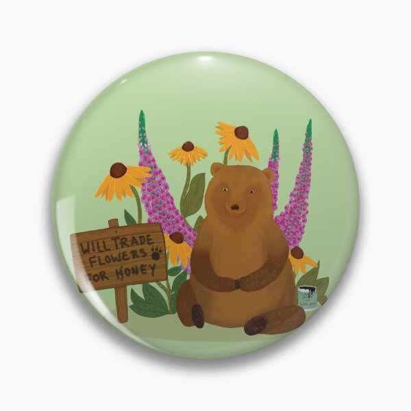 Item preview, Cute Bear - Honey and Flowers - Mumble/Blumbey designed and sold by mumblesmusic.