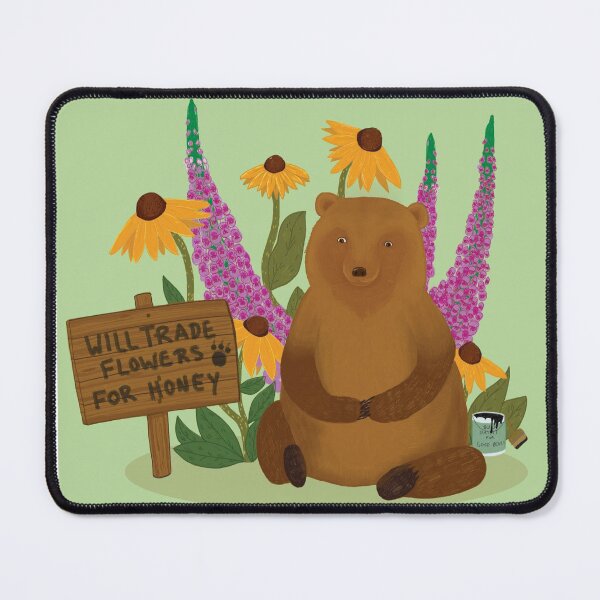Item preview, Cute Bear - Honey and Flowers - Mumble/Blumbey designed and sold by mumblesmusic.