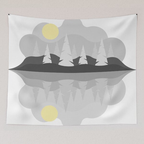 Item preview, Minimalist yellow monochrome alpine landscape designed and sold by jean-nicolas.