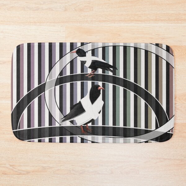 Item preview, Cornish Choughs on a Stripy Background designed and sold by colemanco.