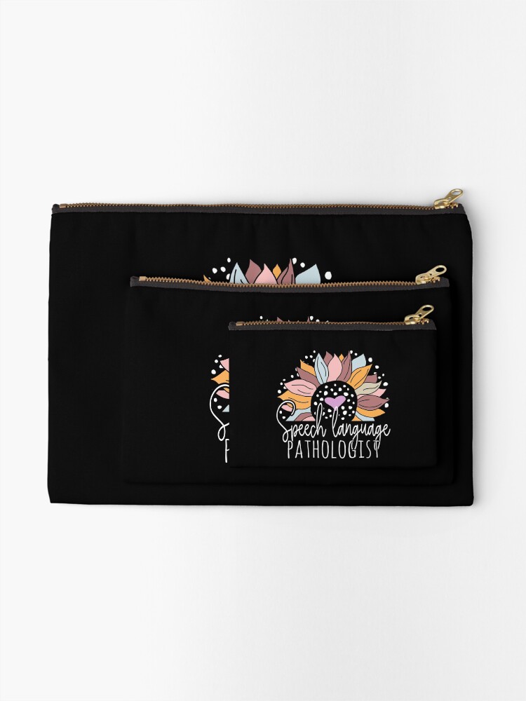Thumbnail 2 of 4, Zipper Pouch, Cute Sunflower Speech Language Pathologist designed and sold by Ripper19.