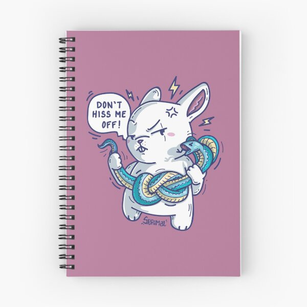 Item preview, Rabbit with cobra snake saying "Don't hiss me off" funny snake pun designed and sold by SPIRIMAL.
