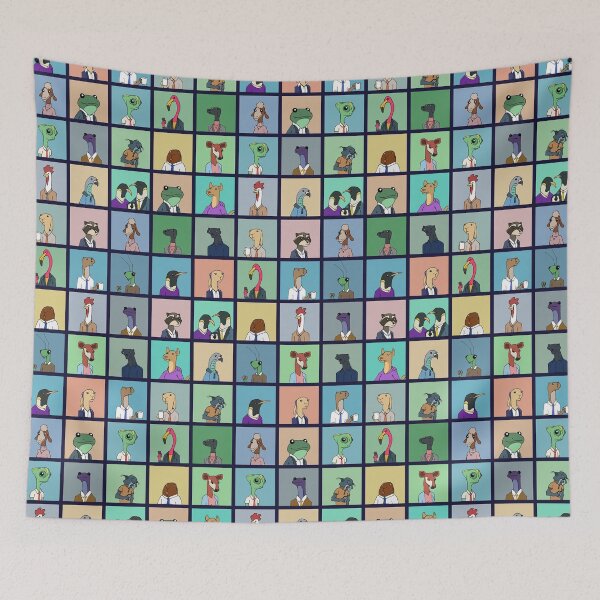 Item preview, Office Animals Repeating Pattern designed and sold by Joshua Pruner.
