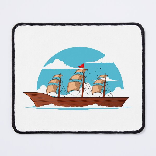 Item preview, Sailing Ship In The Ocean At Sunset Oacian Blue designed and sold by thecooltable.