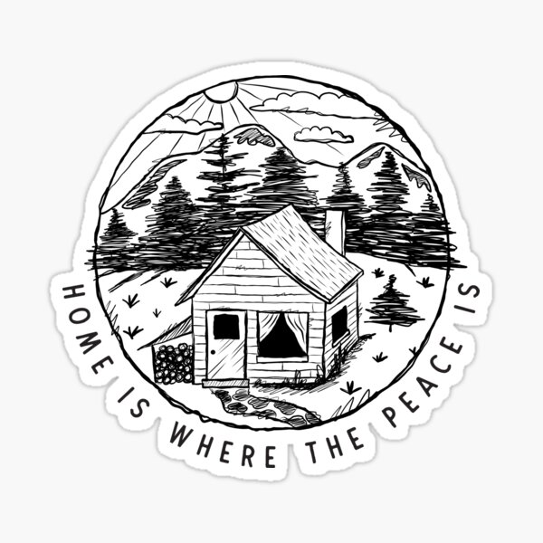 La paix est à la maison (ANGLAIS) Sticker