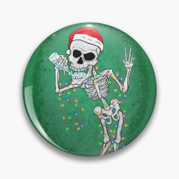 Item preview, Santa's skeleton with a bottle and garlands designed and sold by Prof209.