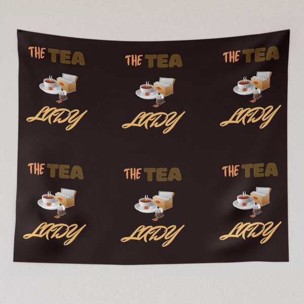 Item preview, The Tea Lady-Black Background  designed and sold by Trendi61.