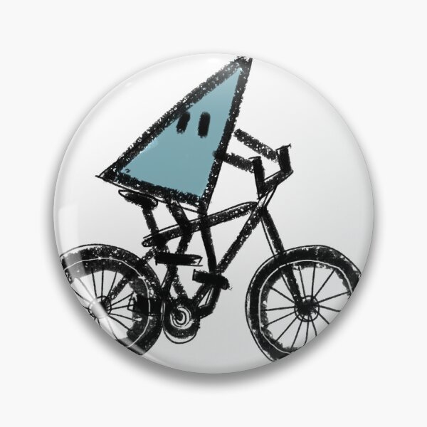 Item preview, Triangle Man Riding a Bicycle  designed and sold by hellcatbellcat.