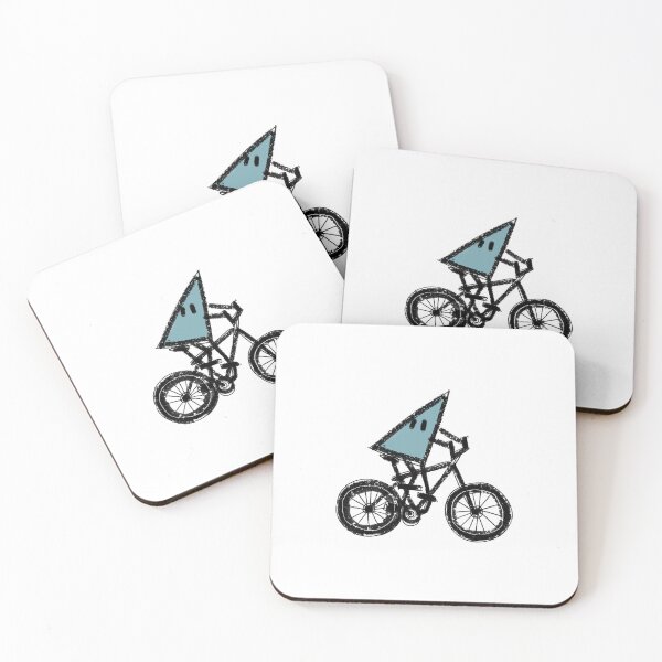 Item preview, Triangle Man Riding a Bicycle  designed and sold by hellcatbellcat.