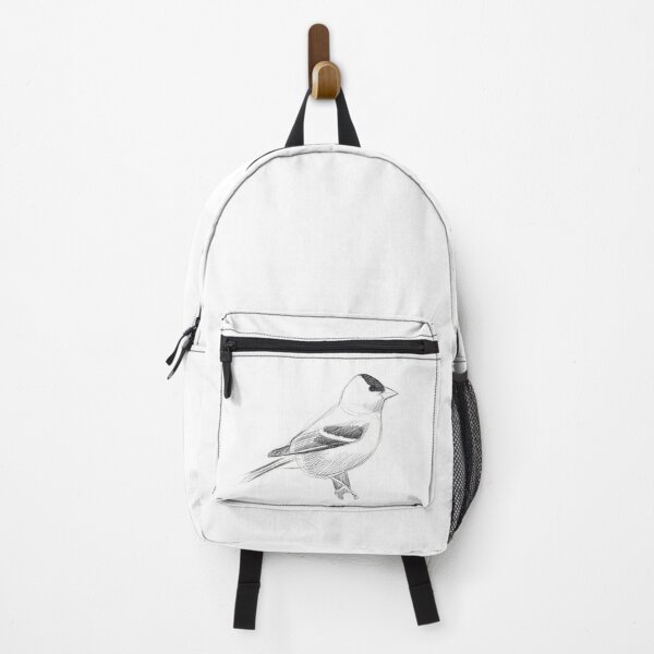 Draw with pencil the bird in tree Backpack