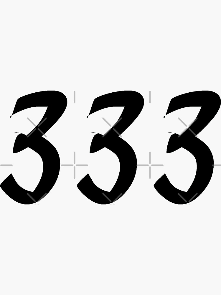 333 Sticker For Sale By Necktonic Store Redbubble