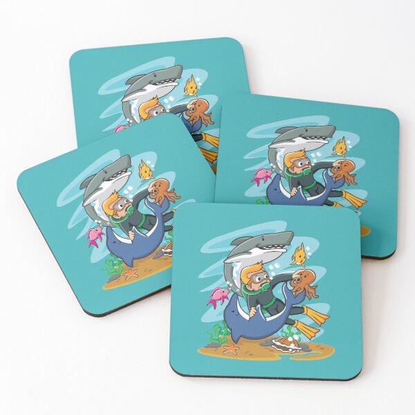 Item preview, Underwater Swimming In The Ocean At Sunset Oacian Blue designed and sold by thecooltable.