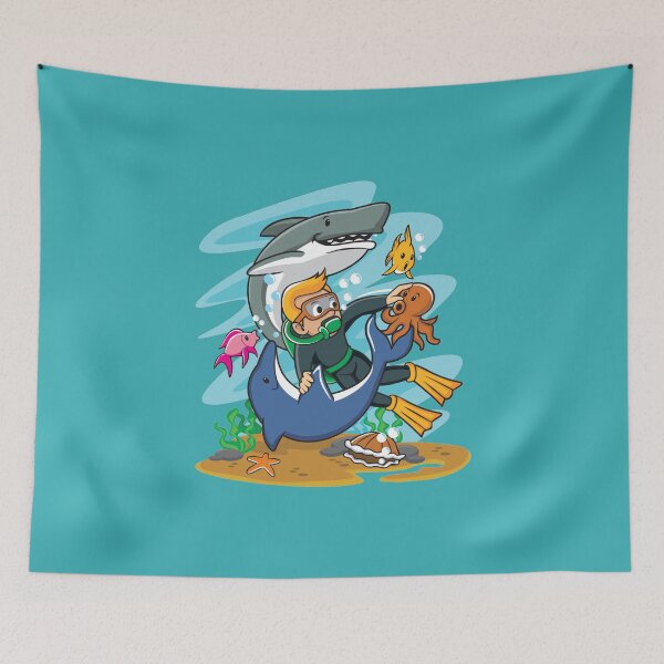 Item preview, Underwater Swimming In The Ocean At Sunset Oacian Blue designed and sold by thecooltable.