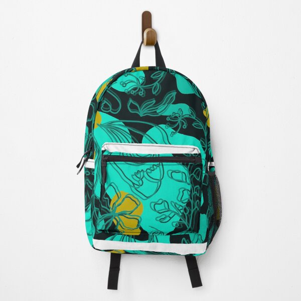 Item preview, Flower pattern on green background designed and sold by Ulyana Trehubava.