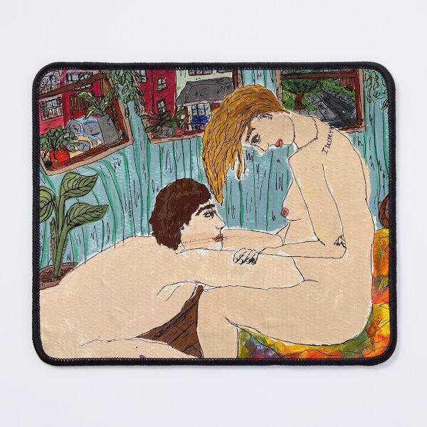 Item preview, two people hanging out in bedroom designed and sold by GabrieleBPrice.