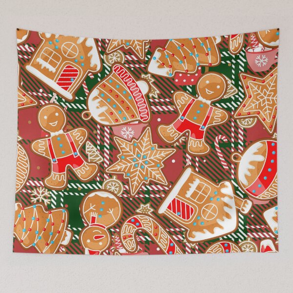 Item preview, Christmas Plaid Gingerbread Pattern  designed and sold by Designs By YL.