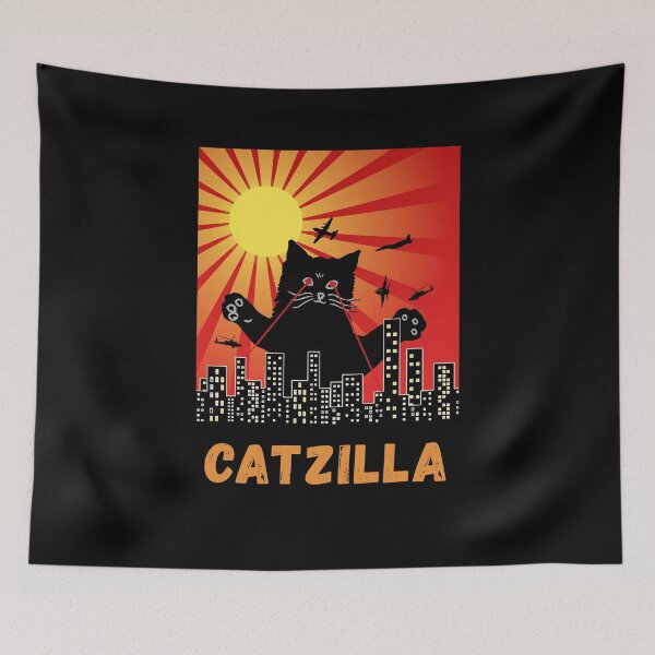 Item preview, Catzilla over city destroying buildings designed and sold by yoshra.