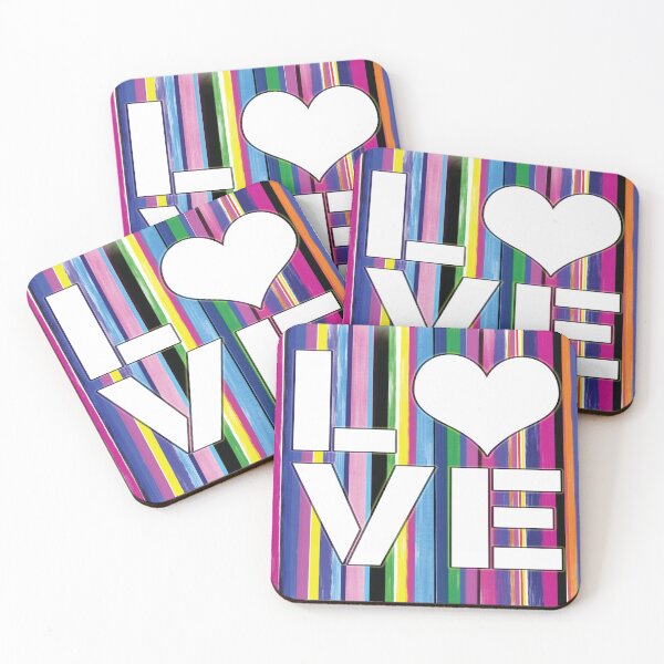 Item preview, Love stencil & stripes designed and sold by dddesignsnj.