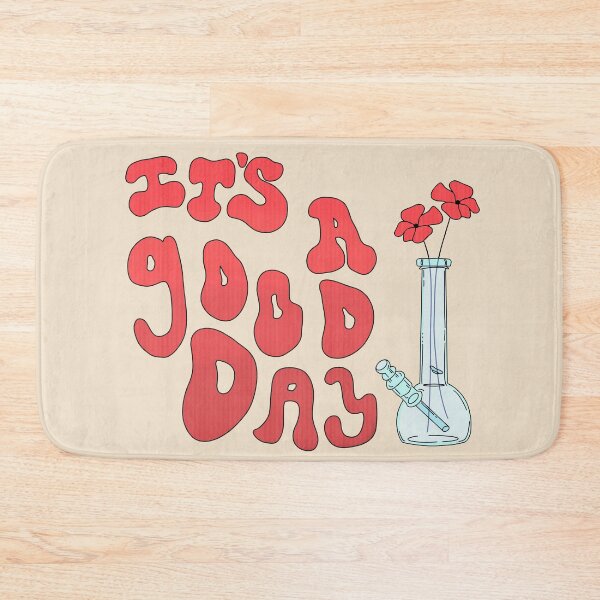 Item preview, “It’s a good day” bong with flowers designed and sold by H-H-M.