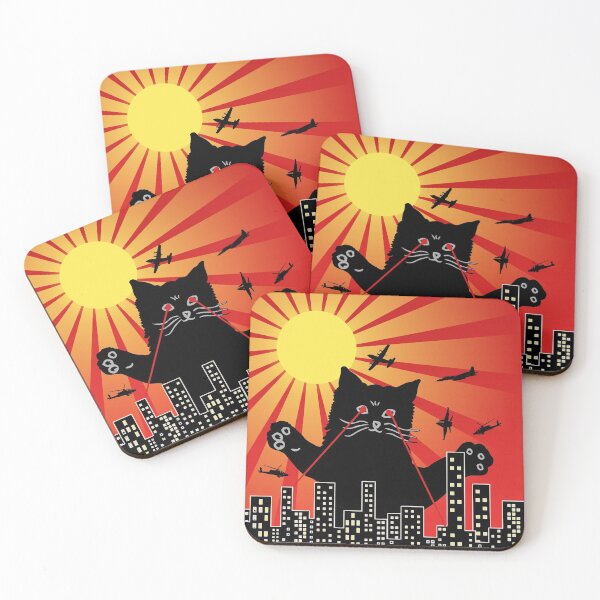 Item preview, Catzilla over city destroying buildings designed and sold by yoshra.