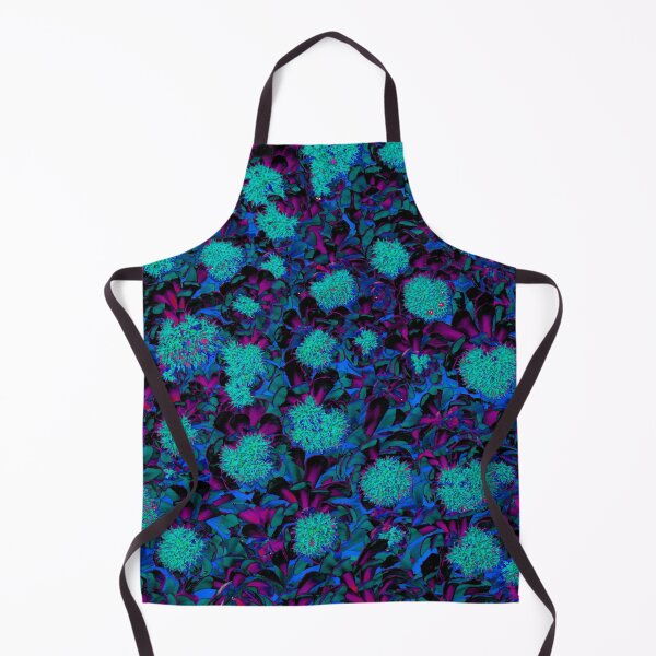 Artikelvorschau, Futuristische abstrakte Blumenmotive in Blau, Cyan und Lila entworfen und verkauft von IraNiva.