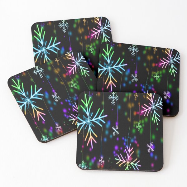 Item preview, Christmas New Year Black Background Holiday Pattern designed and sold by CheeryDK.