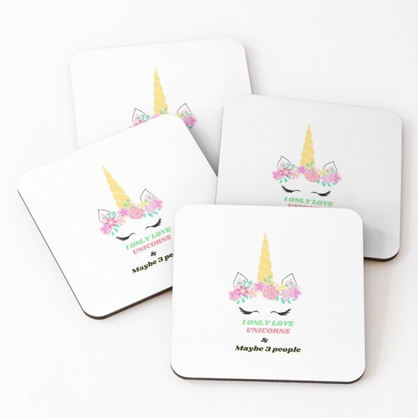 Item preview, I Only Love Unicorns and Maybe Three People - Girly Design for Unicorns Lovers designed and sold by Prince - Bestseller ★★★★★.