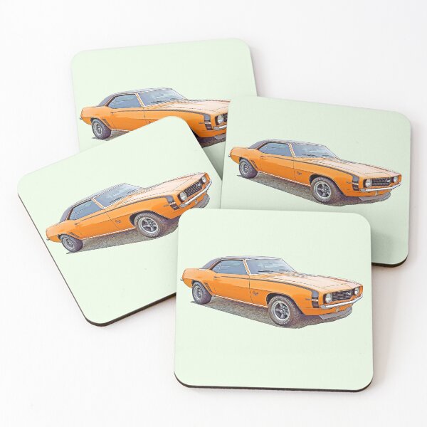 Item preview, Camaro retro orange stylish car designed and sold by MikaelSh.