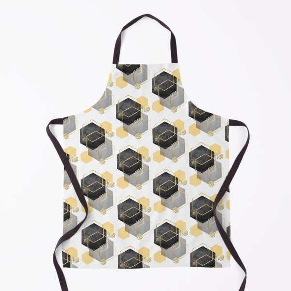 Item preview, Black Yellow Gold Geometric designed and sold by UrbanEpiphany.