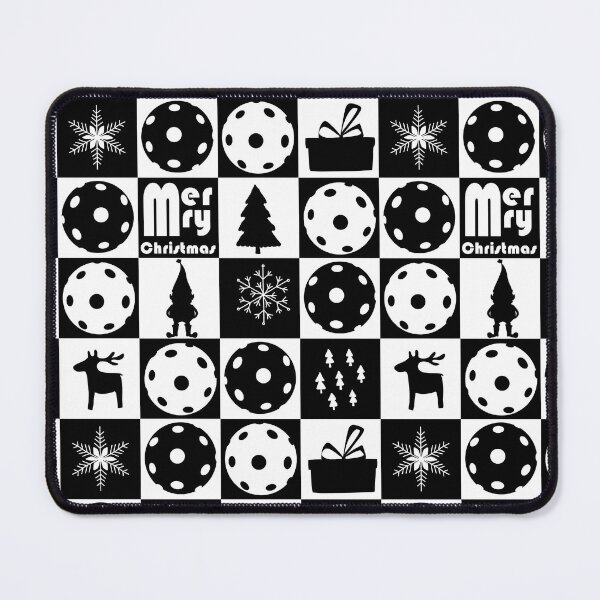 Item preview, Black and white pickleball Christmas pattern designed and sold by EvieWoj.