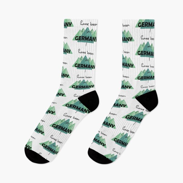 Item preview, I have been in Germany, drawing of a montains and text designed and sold by Sock Garden.