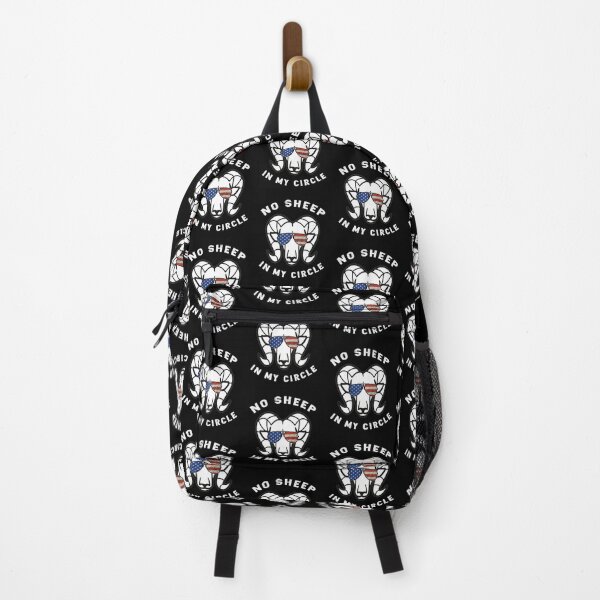 Item preview, No Sheep in My Circle Funny Meme Bighorn Sheep with Patriotic Sunglasses designed and sold by Rabbitti.