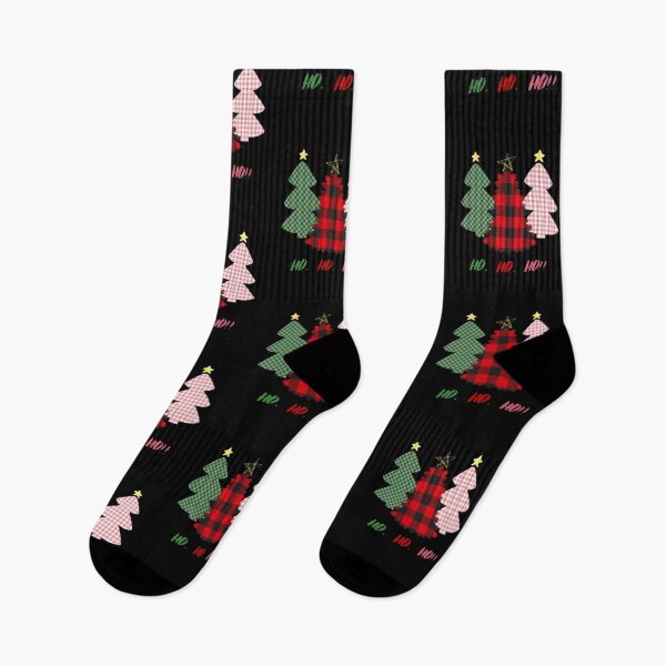 Item preview, Merry Christmas, Red, black and white plaid Christmas trees designed and sold by Dublia.