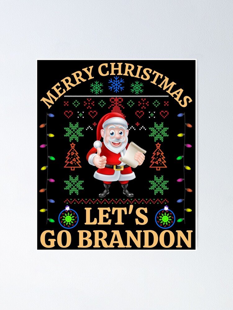Let's Go Brandon T-Shirt Anti Biden Merry Christmas