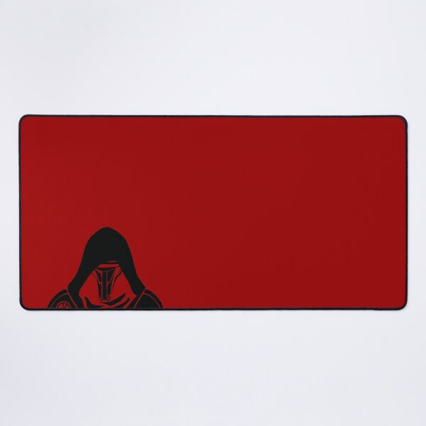 Vista previa del artículo con la obra «Negro Darth Revan Peekaboo en negro», diseñado y vendido por HelveticaHero Designs.