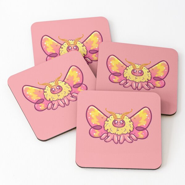 Item preview, Cute Fluffy Rosy Maple Moth designed and sold by Sarah Garrett.
