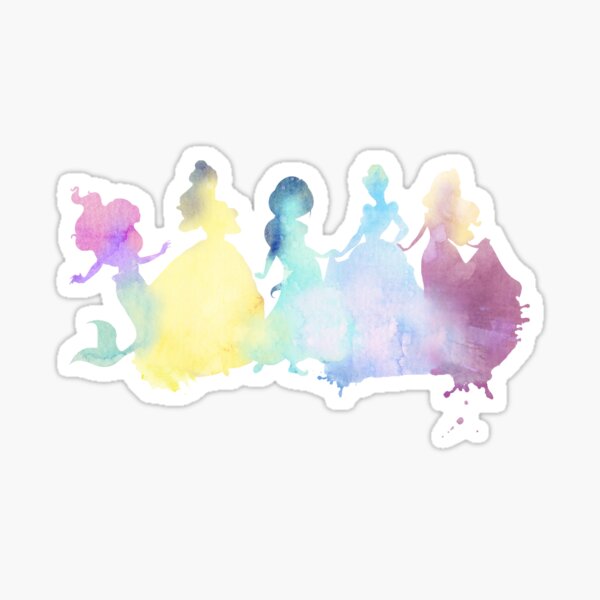 Disney Princess Sticker , Friends Sticker, Disney Sticker, Princess  Sticker, Ariel, Belle, Tiana, Cinderella, Aurora, Jasmine, Snow White